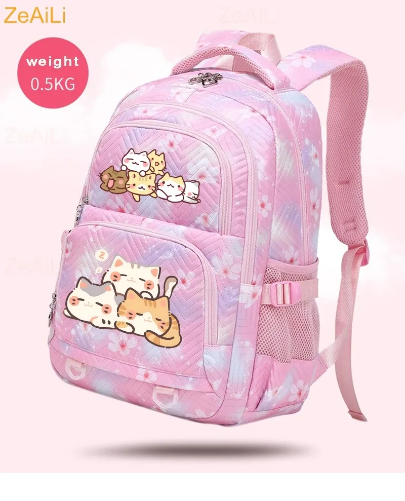 sac à dos imperméable décontracté à thème chat et chien pour femmes, sac de voyage, cartable pour adolescentes, sac à livres, mochila