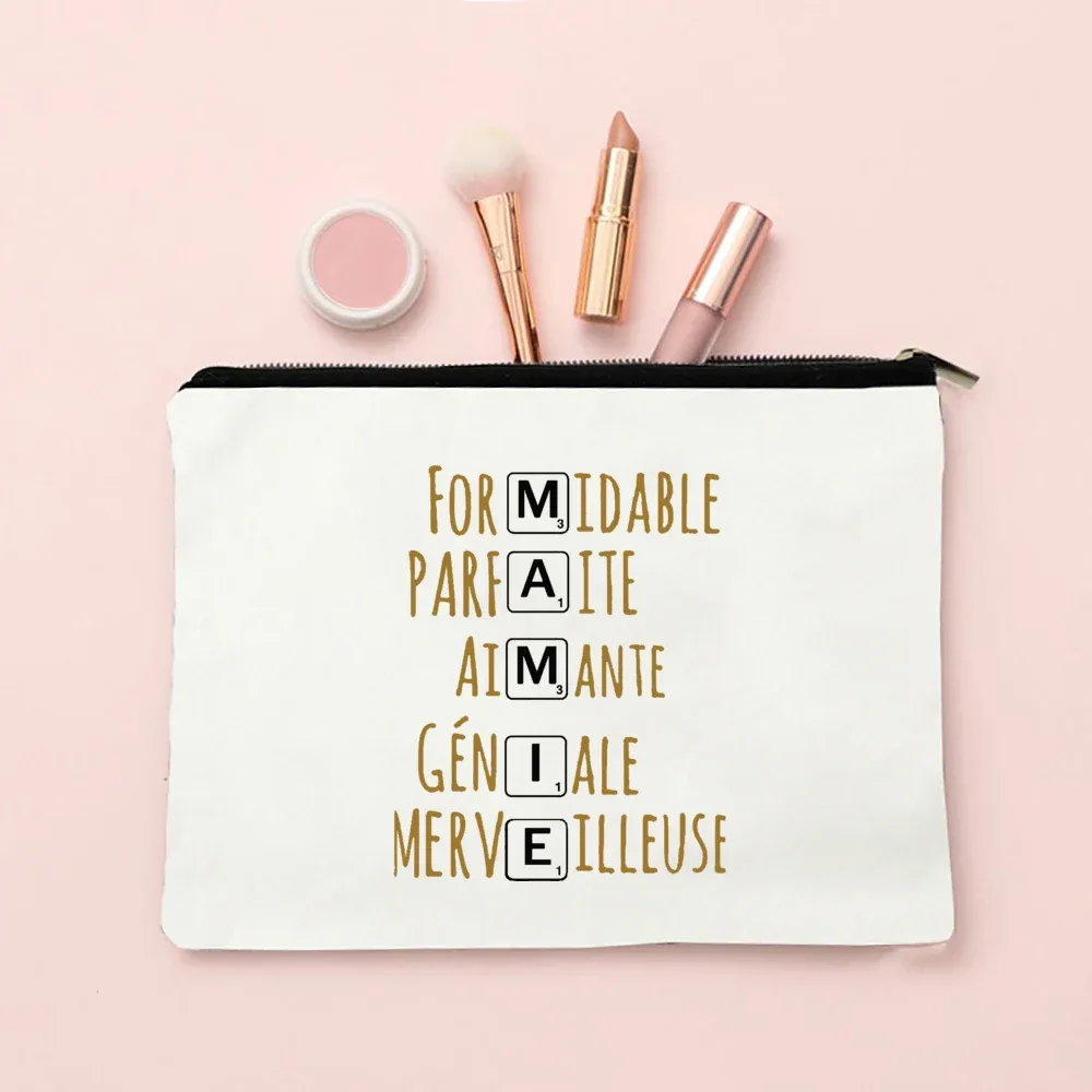 sacs à cosmétiques college avec fermeture éclair, cadeaux pour mamie, trousse de maquillage, meilleure grand-mère du monde, poudres de toilette, annonce de grossesse, voyage, présidence, eser