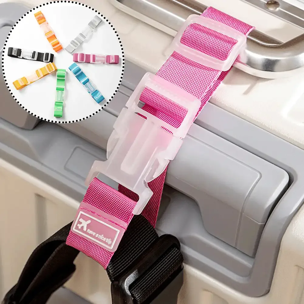 Sangles de bagages réglables en nylon pour valises, clip à ressort en métal, ceinture de bagage environnemental pour sacs à main, vêtements de brouette