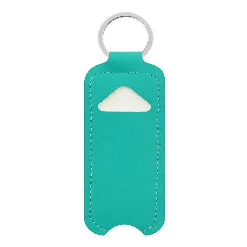 pochette en cuir pu pour baume à lèvres, porte-clés, étui portable pour rouge à lèvres et brillant à lèvres, housse de protection pour flacon de baume à lèvres, porte-clés 【smq】