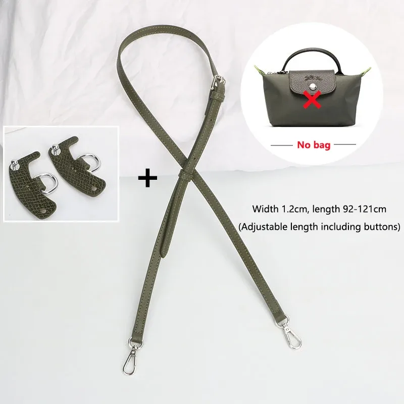 1 ensemble de sangles de sac pour longchamp mini, ensemble de sangles d'épaule en cuir véritable sans poinçon, accessoires de sac à bandoulière de transformation