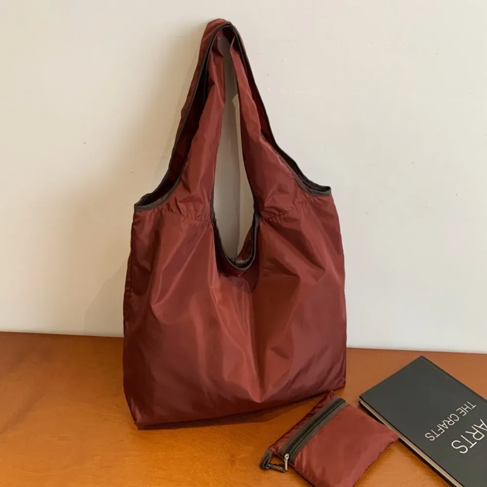 sac pliable ~ sac à main pliable, sac de shopping imperméable, sac de rangement pour épicerie, grande capacité, portable, écologique.
