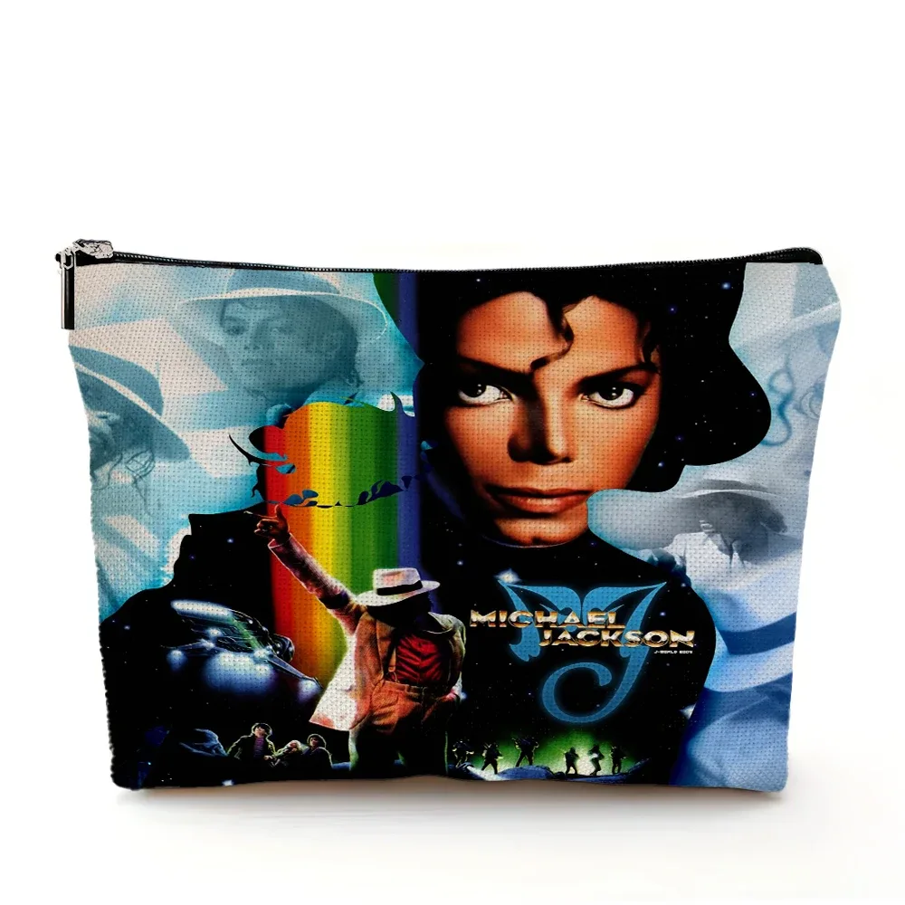 super star michael jackson sac cosmétique double impression sacs de maquillage femmes sac à main de mariage dame organisateur de voyage portefeuille enfant
