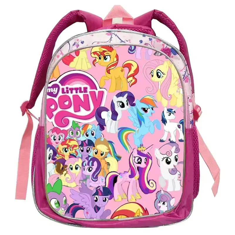 sac à dos rose my little pony rainbow equestria, cartable de maternelle, sac à double épaule, sac de voyage en cuir, cadeaux