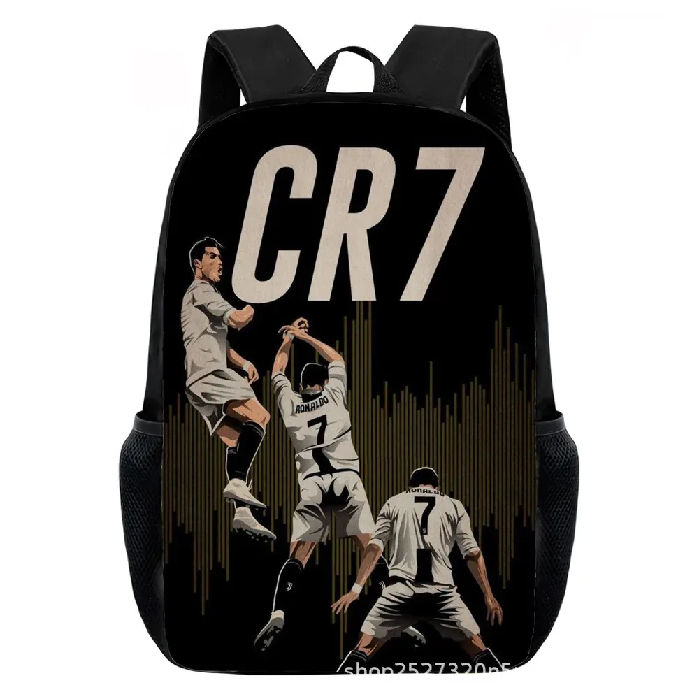 sacs à dos cr7 imprimés pour enfants, sacs d'école décontractés pour adolescents, garçons et filles, sac à dos d'école de 15 pouces, mochilas de voyage pour l'école primaire