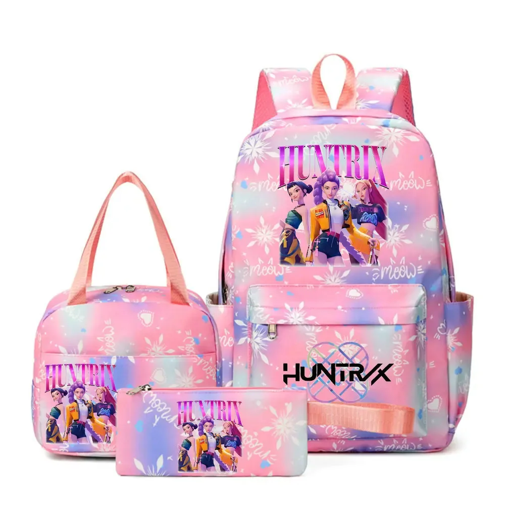 sacs d'école imprimés kpop demon hunters pour enfants, sacs à dos pour ordinateur portable pour adolescentes et garçons, sacs de voyage pour femmes