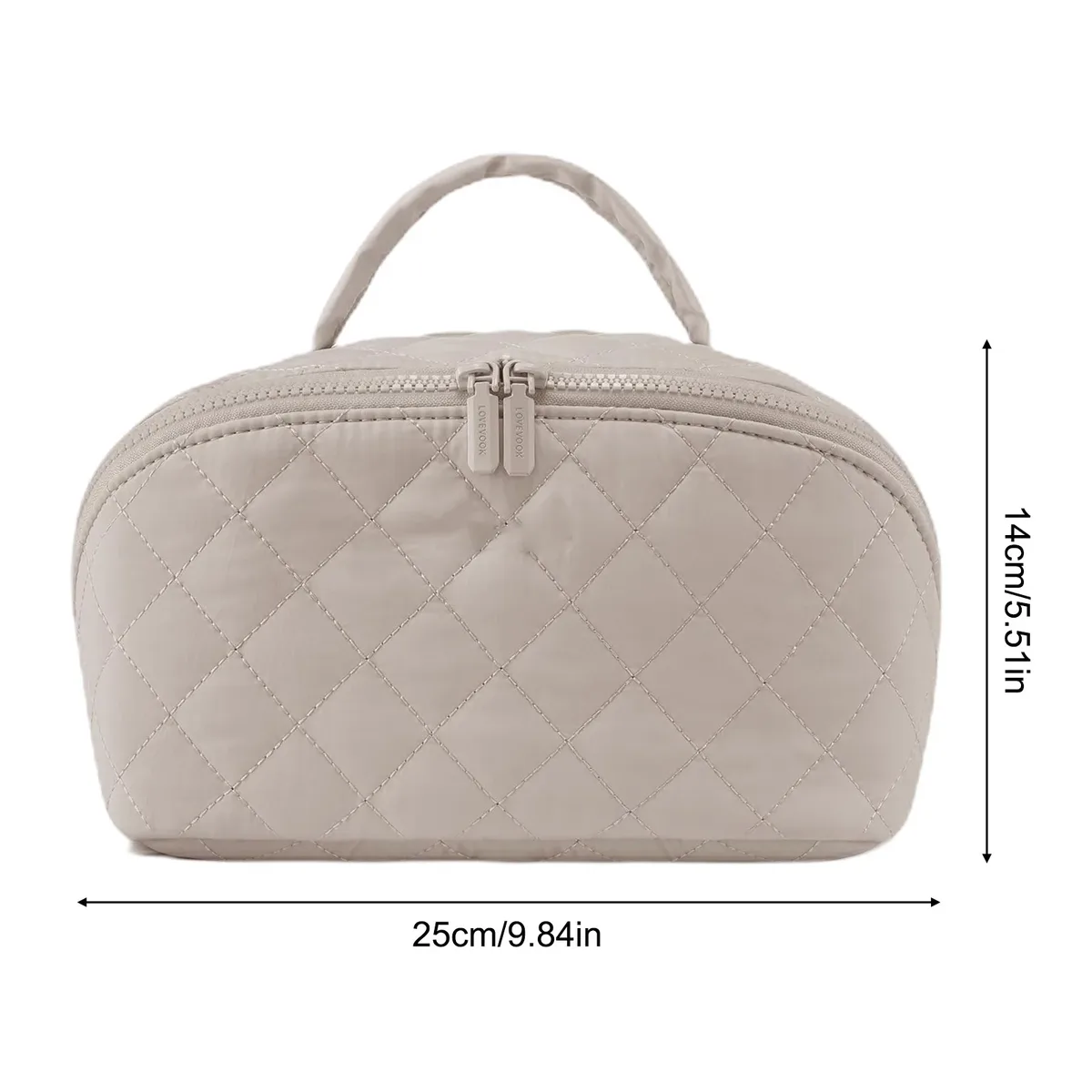 sac à cosmétiques portable de grande capacité, organisateur de toilette de voyage étanche avec poignée pour femmes