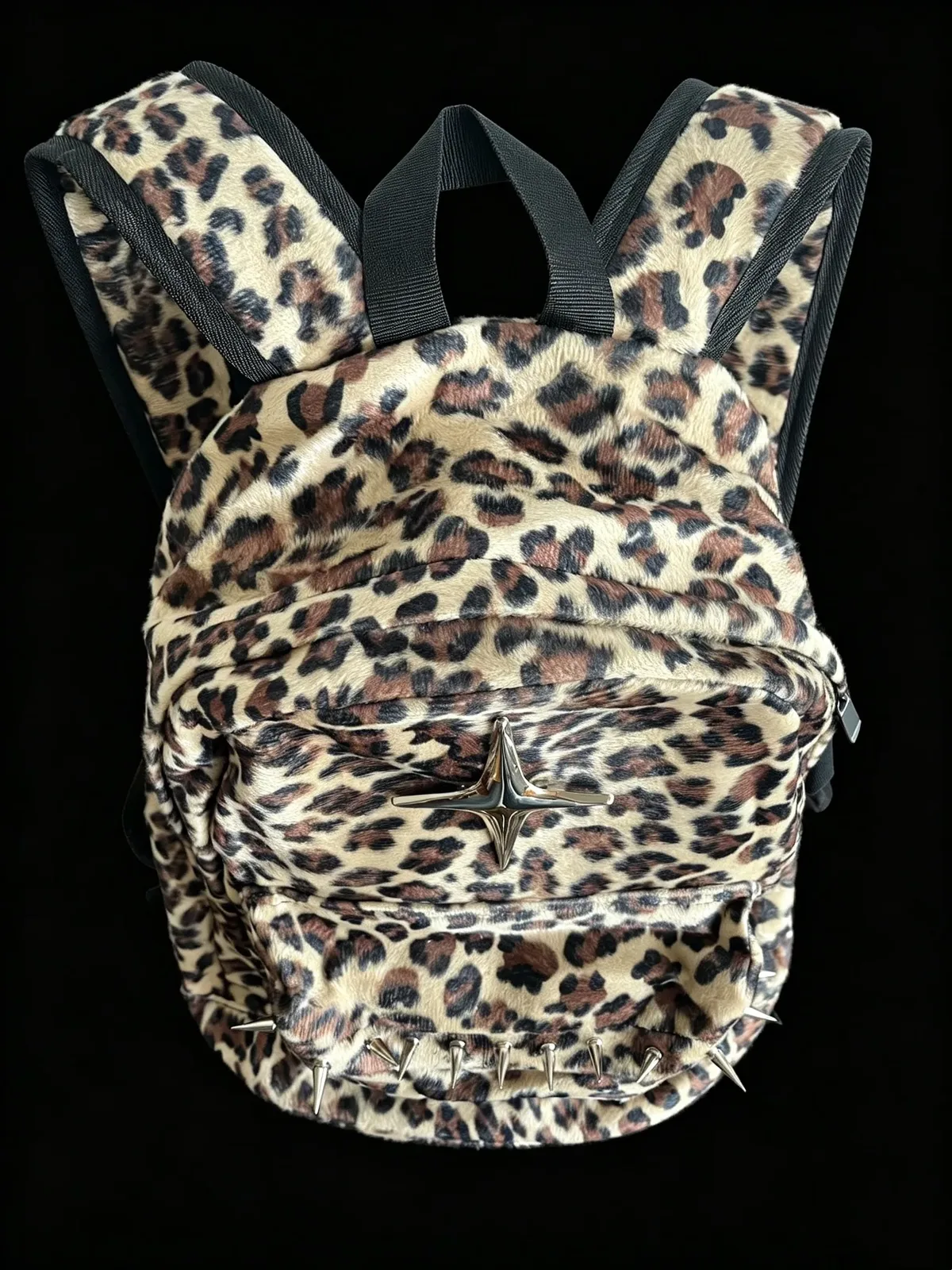 sac à dos léopard grande capacité, élégant, pour l'automne et l'hiver, sac à bandoulière pour fille, design mignon et cool.