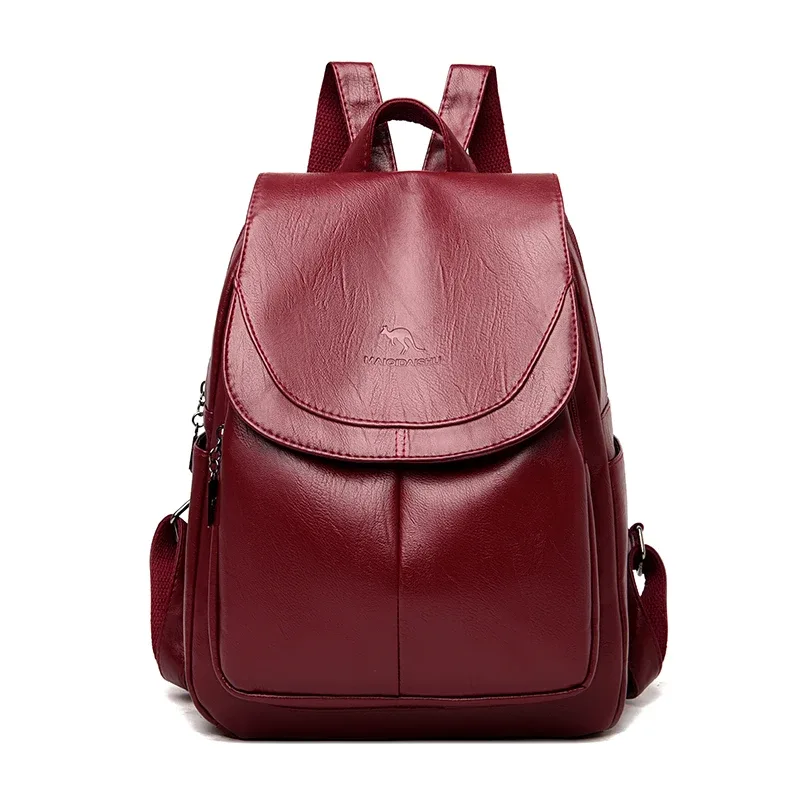 sacs à dos en cuir vintage pour femmes, sac d'école pour filles, sac à dos de voyage pour dames, sac à dos femme, haute qualité, nouveau