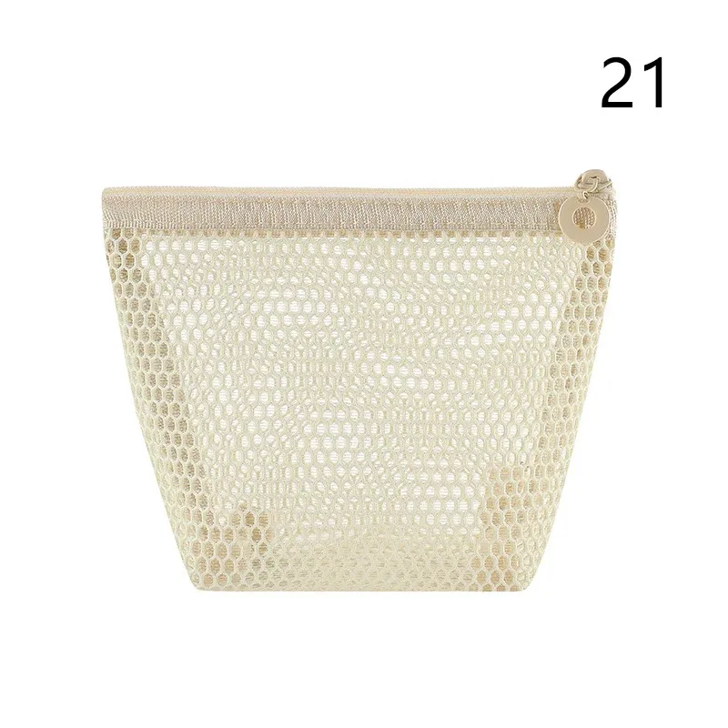pochette de rangement en maille de nylon avec cordon de serrage, 1 pièce, pochette de voyage et d'activités de plein air polyvalente pour produits numériques, trousse de maquillage