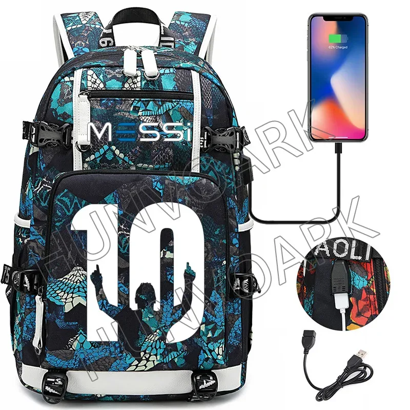 messi-sac à dos camsolomon pour adolescents, sac d'école pour filles, garçons, femmes, hommes, cartable pour étudiants du milieu, grand ordinateur portable