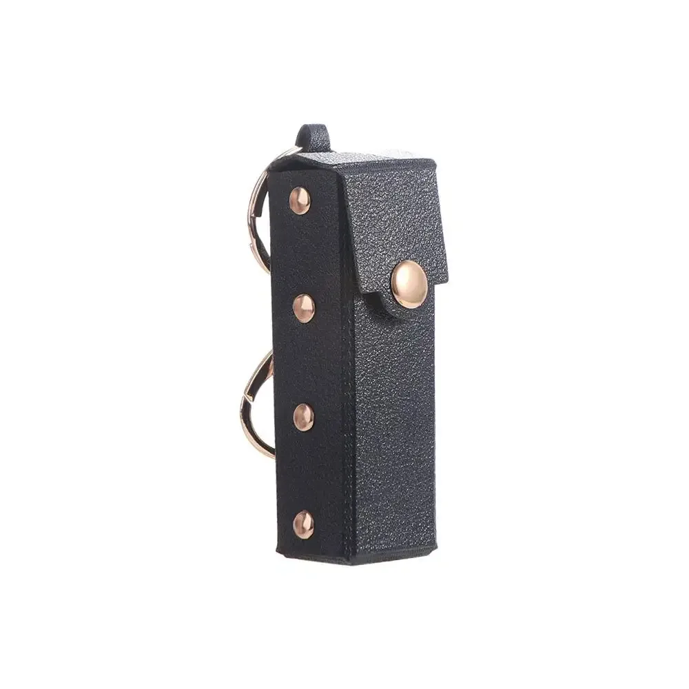 pochette à rouge à lèvres portable et étanche avec porte-clés, étui de rangement en cuir souple pour rouges à lèvres, housse de protection cosmétique