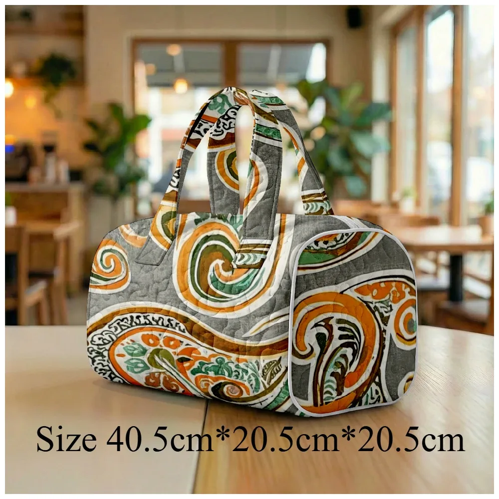 sac fourre-tout matelassé pour homme et femme, grand sac hobo chic bohème, sac à bandoulière unique à imprimé cachemire, sac de plage spacieux, sac de voyage fourre-tout