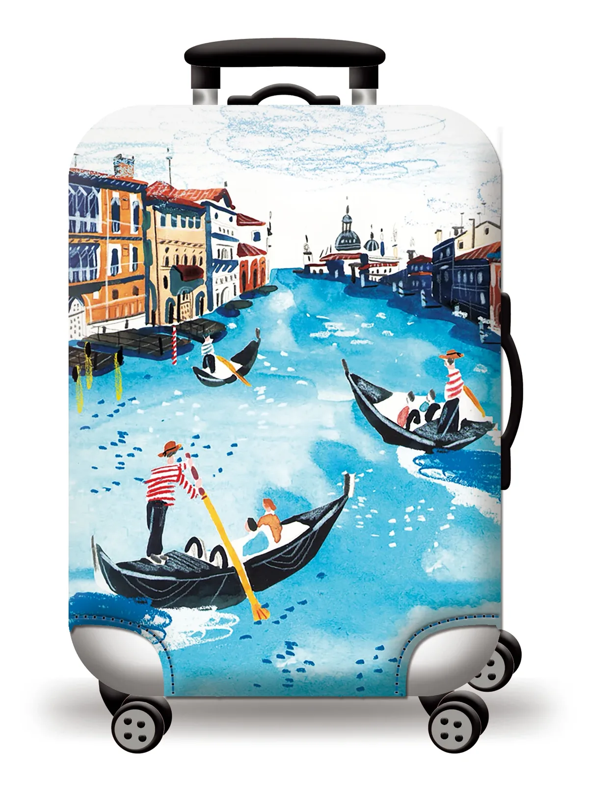 housse de protection pour bagages en tissu extensible, étui anti-poussière pour bagages, adapté à la valise de 18 à 32 pouces, organisateur de voyage
