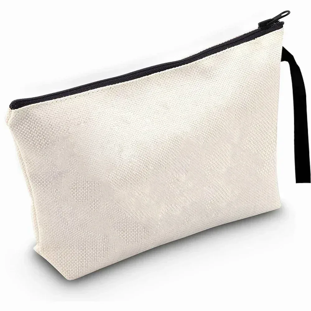 trousse de maquillage pour femmes, trousse à cosmétiques, série d'impression de lettres guirxiété, trousse de voyage, trousse de toilette en poudre, pochette pour dames