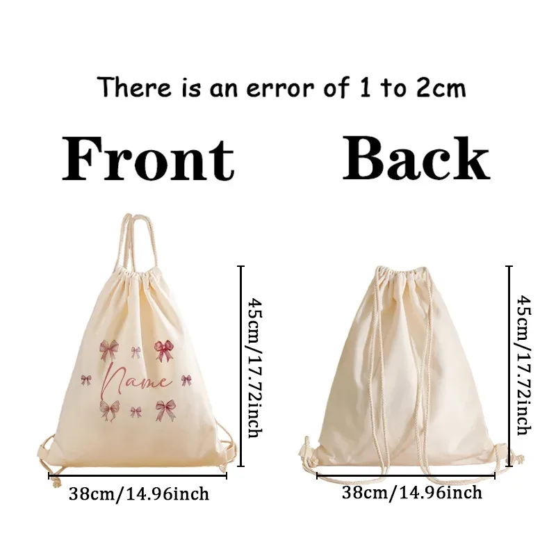 sac à dos personnalisé à cordon de serrage avec imprimé violet et nœuds personnalisés, sac de sport réglable adapté aux voyages sportifs, léger