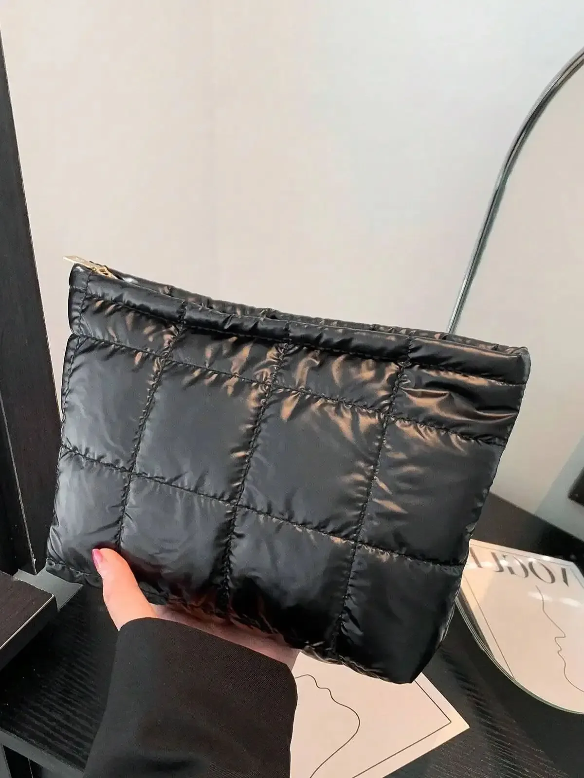 trousse de maquillage de voyage de grande capacité, sac à cosmétiques multifonctionnel portable à la mode, sac de rangement de toilette étanche