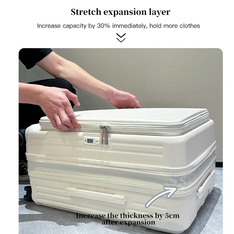 ensemble de bagages à roulettes rigide extensible avec ouverture latérale – valises à main et à carreaux, anti-choc et verrouillage par mot de passe