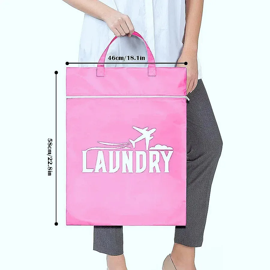 sac de voyage imperméable pour le linge, pochette de rangement humide/sec avec fermeture éclair et sangle de suspension, sac de rangement portable (1 pièce)