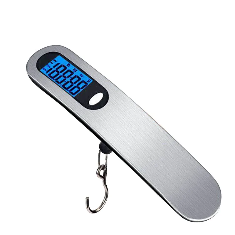 petite balance portable avec écran lcd numérique, 110lb/50kg, valise électronique suspendue pour bagages, pesé