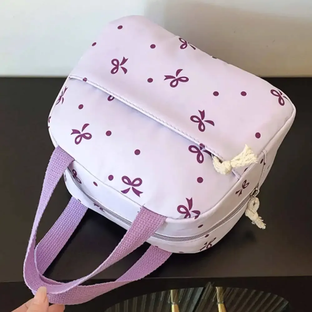 ensemble de trois pièces avec nœud de couleur fraîche, sac à dos, sac à main, trousse à crayons en plusieurs couleurs, adapté au transport quotidien