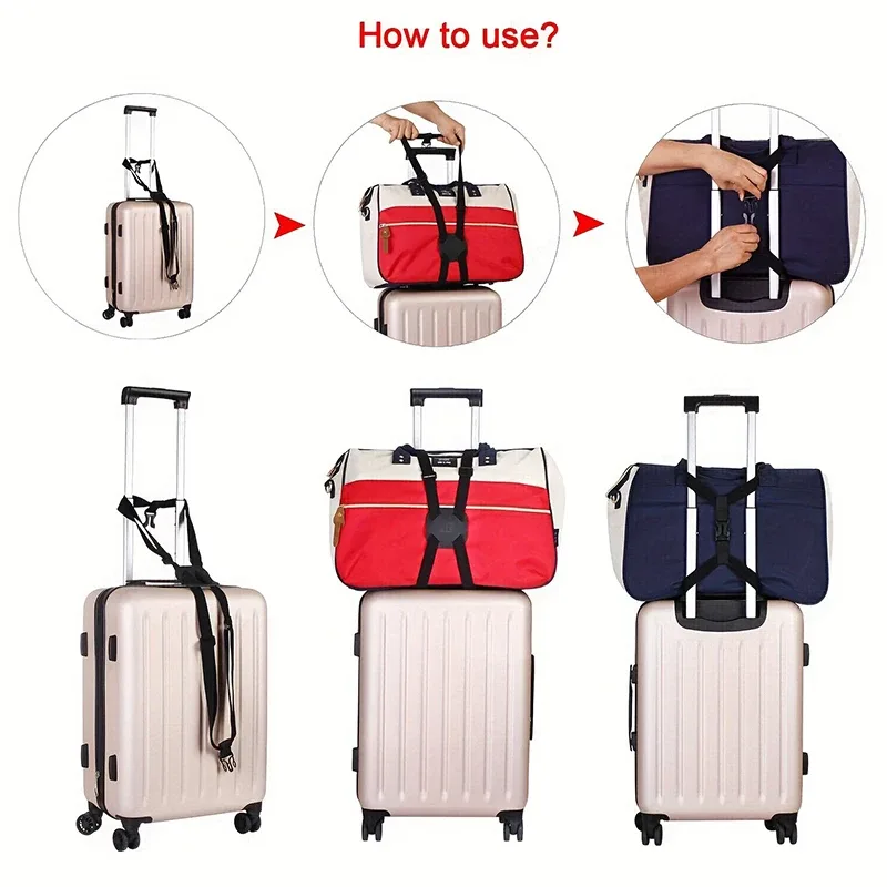 ceinture d'emballage croisée multifonctionnelle, ceinture de bagage, ceinture de liaison de valise, ceinture de fixation de sac à bagages, cordon élastique