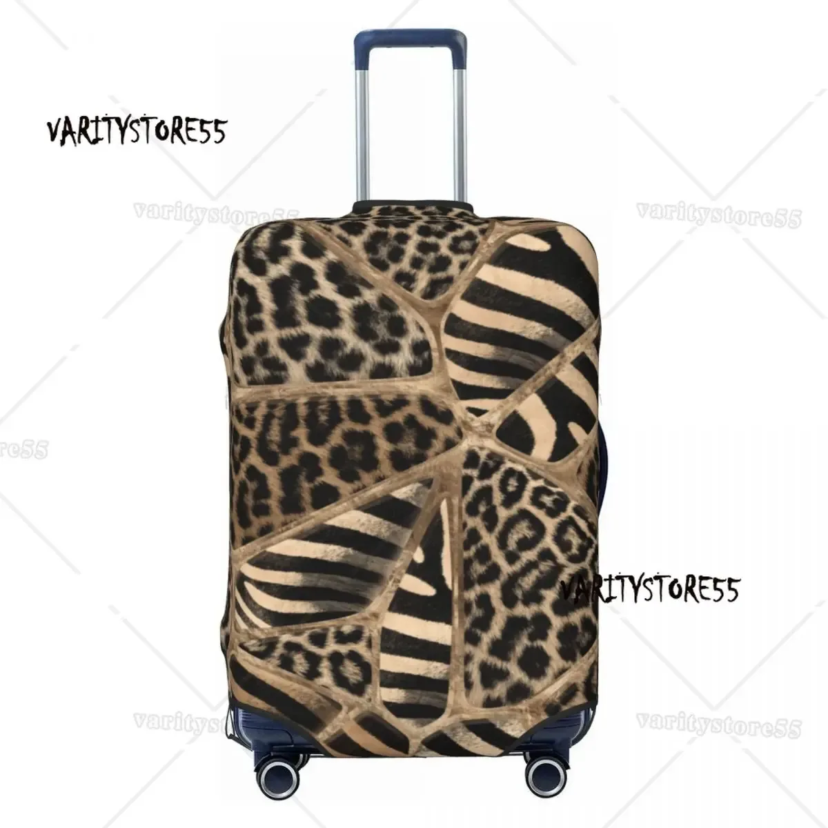 housse de bagage de voyage personnalisée imprimé léopard, housse de protection élastique en peau d'animal pour valise, adaptée à 18 à 32 pouces