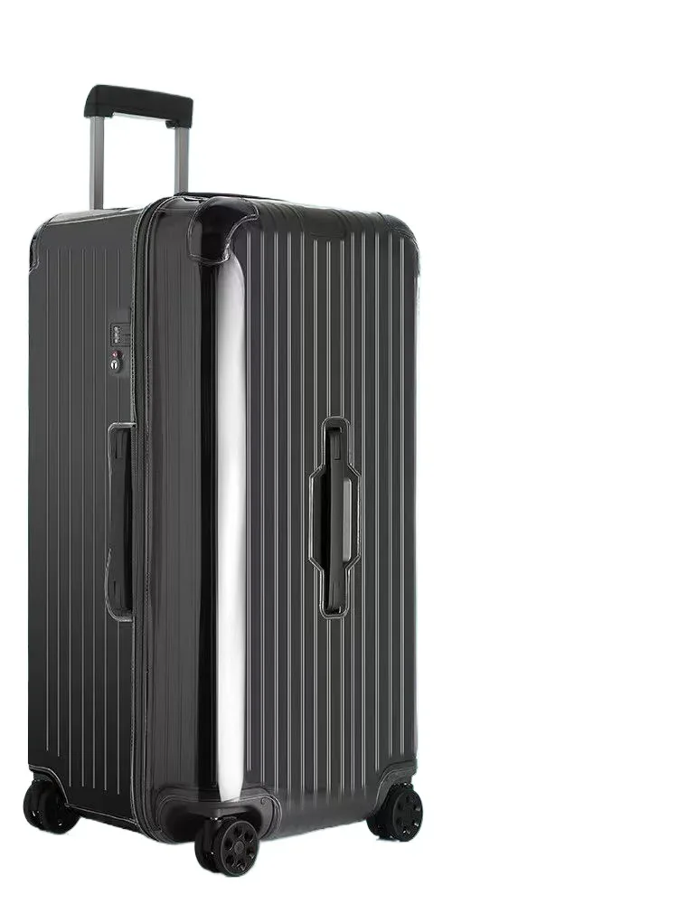 housse de bagage adaptée au coffre essentiel rimowa plus, housses de valise transparentes anti-poussière, accessoires de voyage en pvc d'épaisseur de 33 pouces