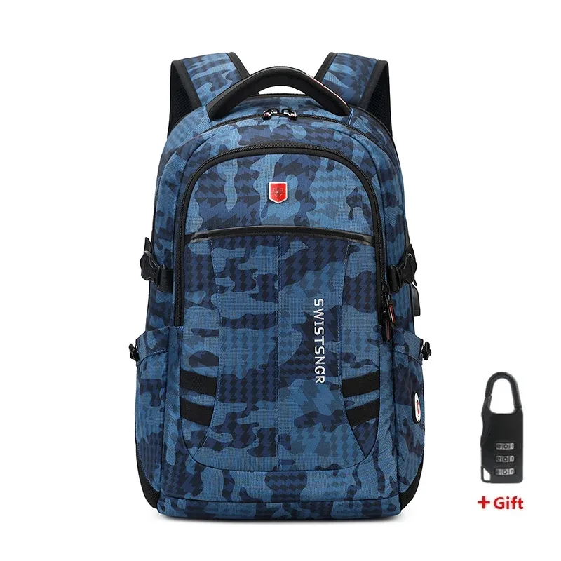 sac à dos étanche pour ordinateur portable 15.6 pouces hommes usb charge antivol sac à dos suisse voyage femmes sac à dos homme sac d'école mochila