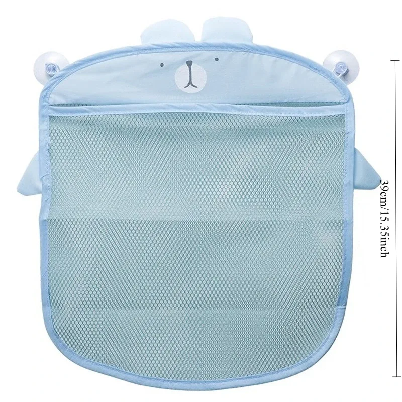 organisateur de jouets de bain en filet avec ventouses, motif animaux mignons, séchage rapide, anti-moisissure, pochettes de rangement pour bébés et tout-petits, pour baignoires et salles de bain