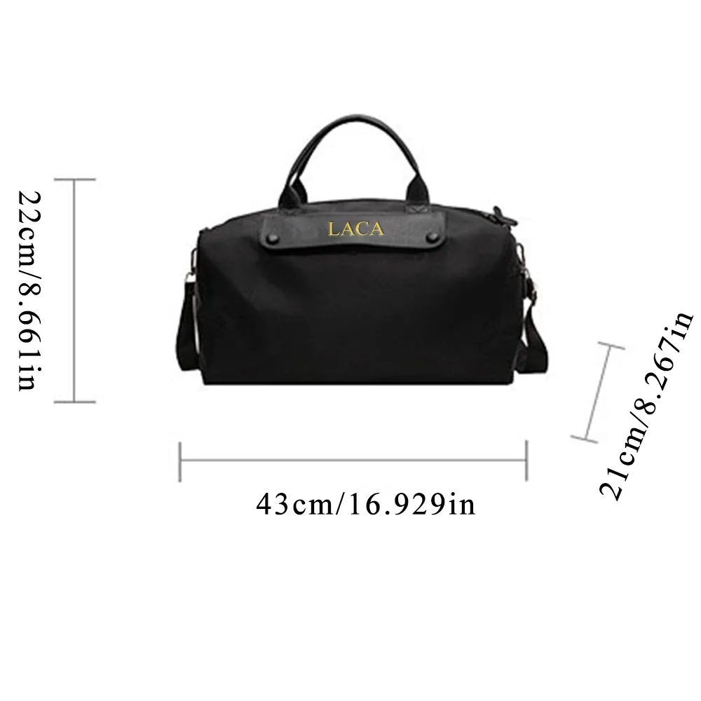nouveau sac de fitness avec nom personnalisé, sac de voyage portable avec séparation sèche et humide, sac de voyage de grande capacité