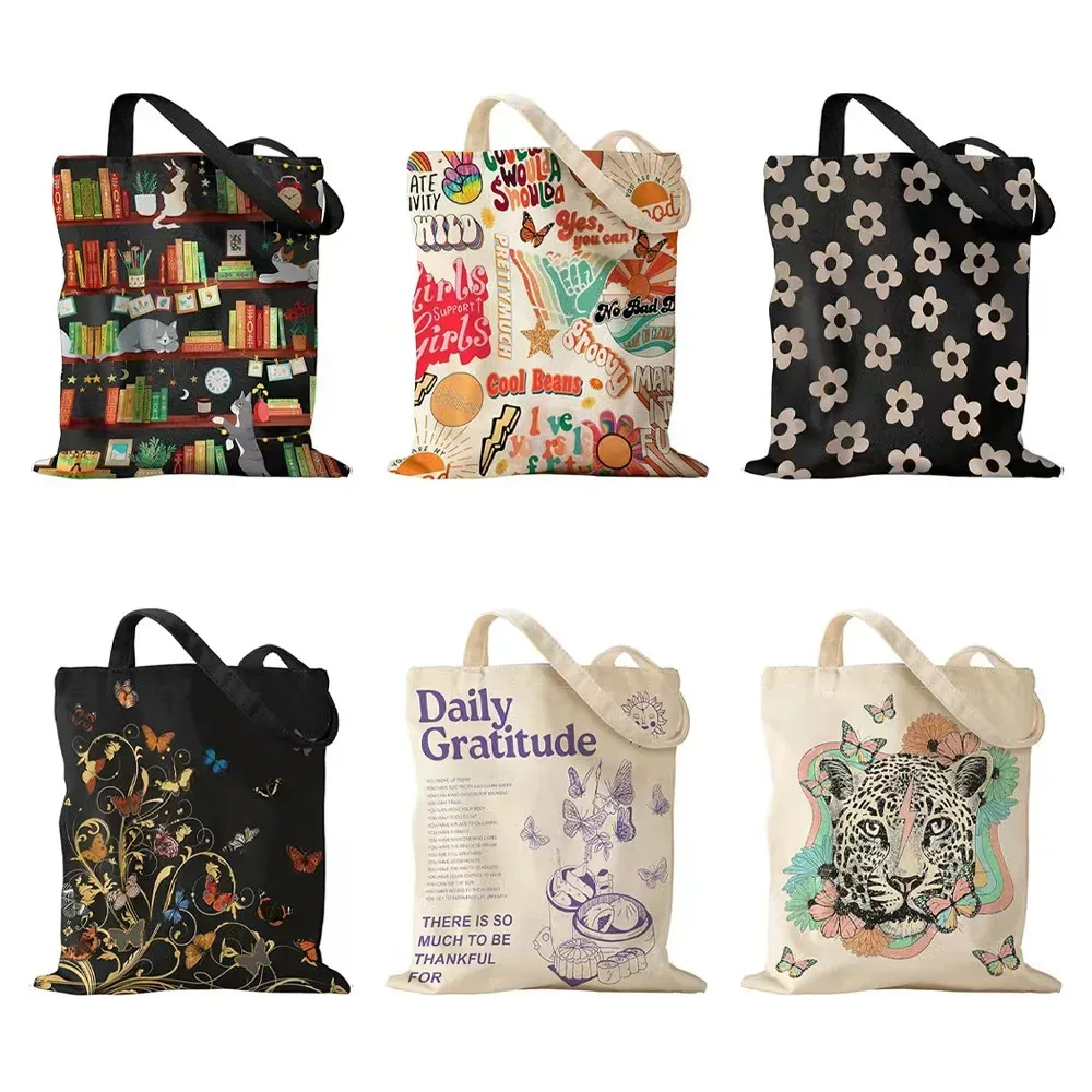 Vente en gros auprès du fabricant d'origine de sacs fourre-tout en toile populaires, élégants et modernes, sacs de courses réutilisables