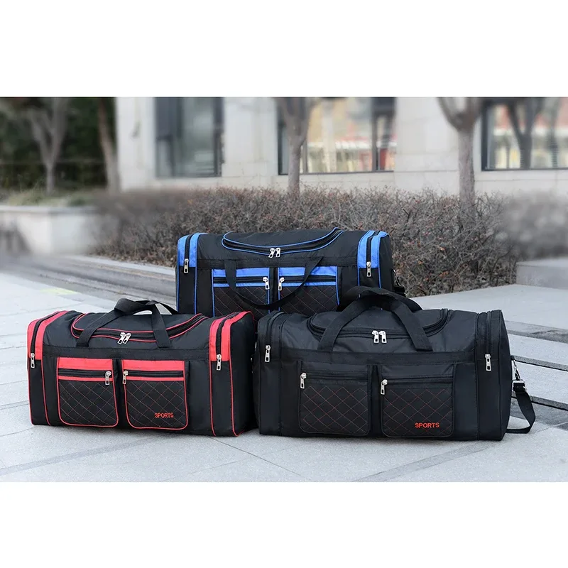 sac à bagages de grande capacité pour hommes – sac de voyage multi-poches avec fermeture à glissière, design pliable, idéal pour les vacances et le sport e
