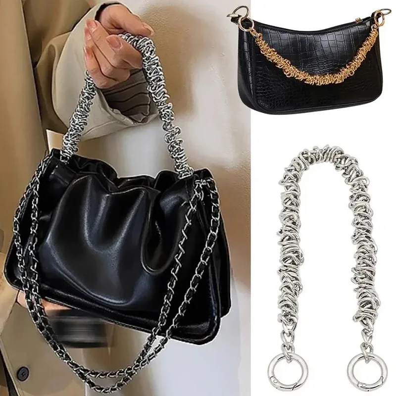Poignée en métal JOMetal pour sac à main pour femme, sangle de sac courte, pièces de rechange exquises, accessoires de sac, lancé, 37cm
