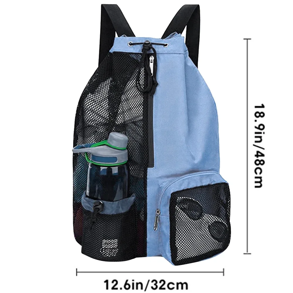 sacs de sport en filet à cordon de serrage pour la piscine, les sports, la plage – sac à dos en filet à cordon de serrage pour hommes, femmes, nageurs, équipement d'entraînement, sac à cordon