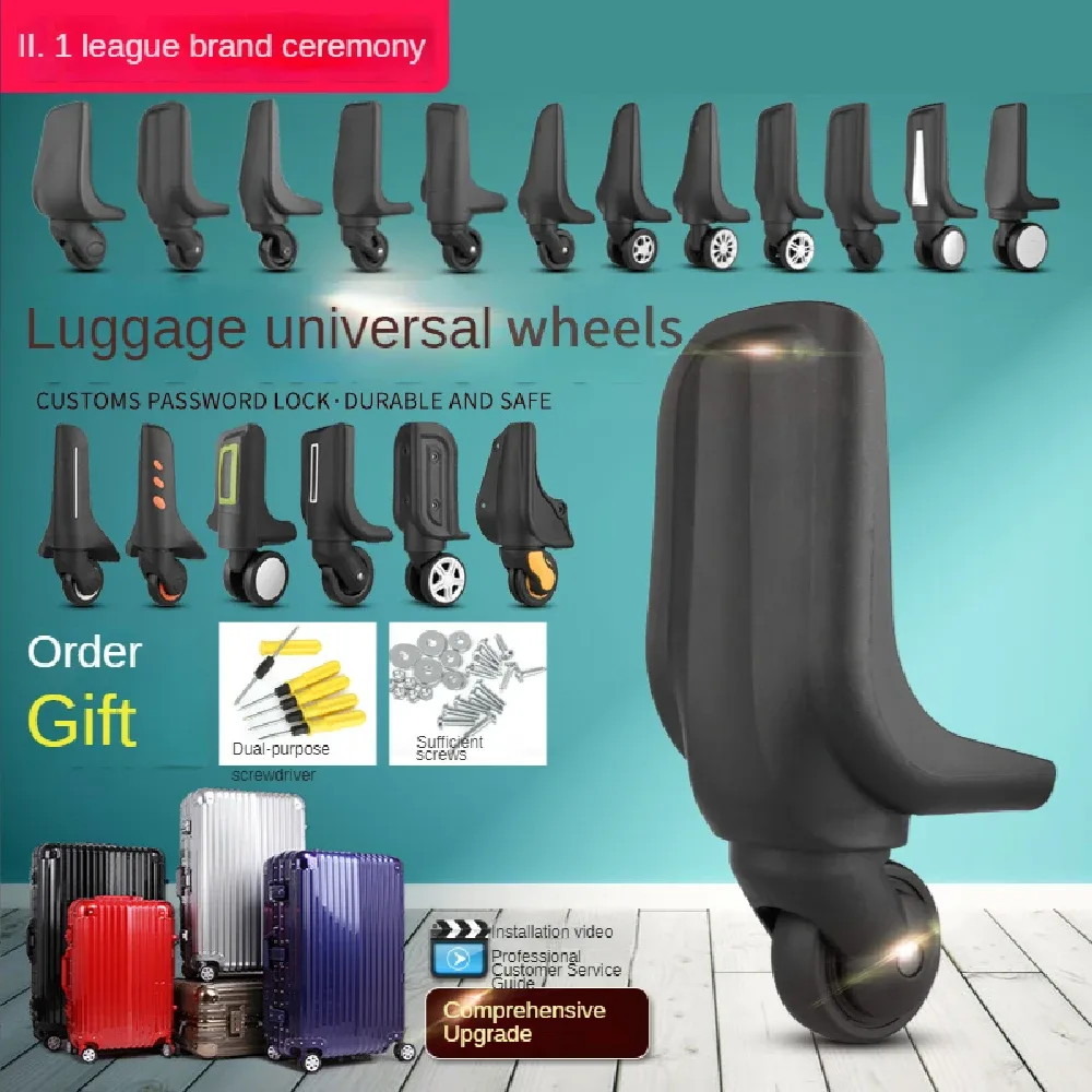 accessoires de réparation pour valises : roues universelles de remplacement pour trolley, roulettes silencieus