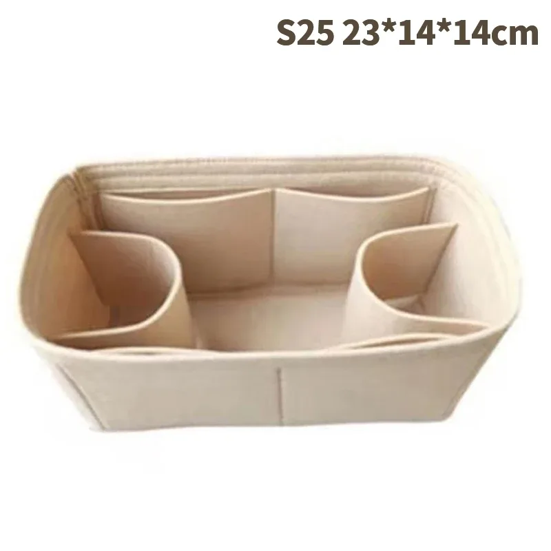 sac à main en feutre pour insertion de gril, sacoche pour cosmétiques portables, accessoire de voyage, 25, 30, 35
