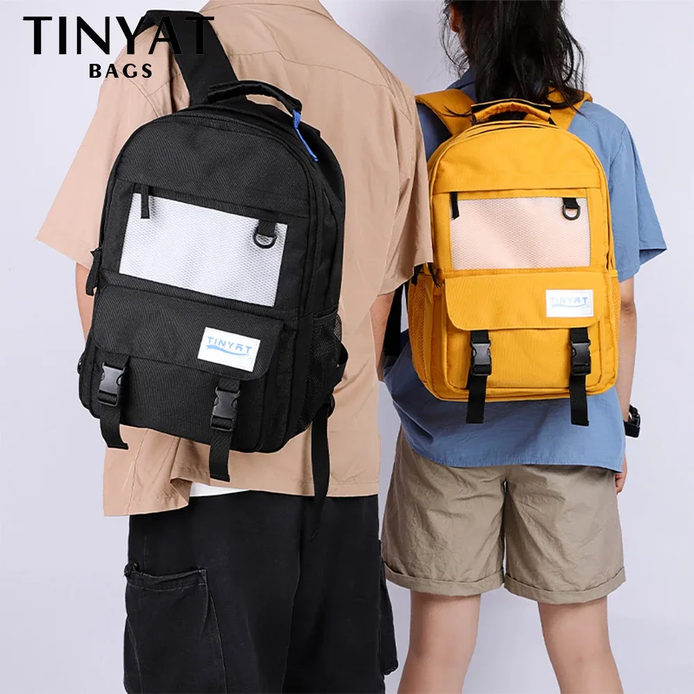 tinyat kawaii ordinateur portable sac à dos pour femme pour adolescentes filles 20l harajuku sac d'école pour hommes avec poches cachées pour les femmes à l'école
