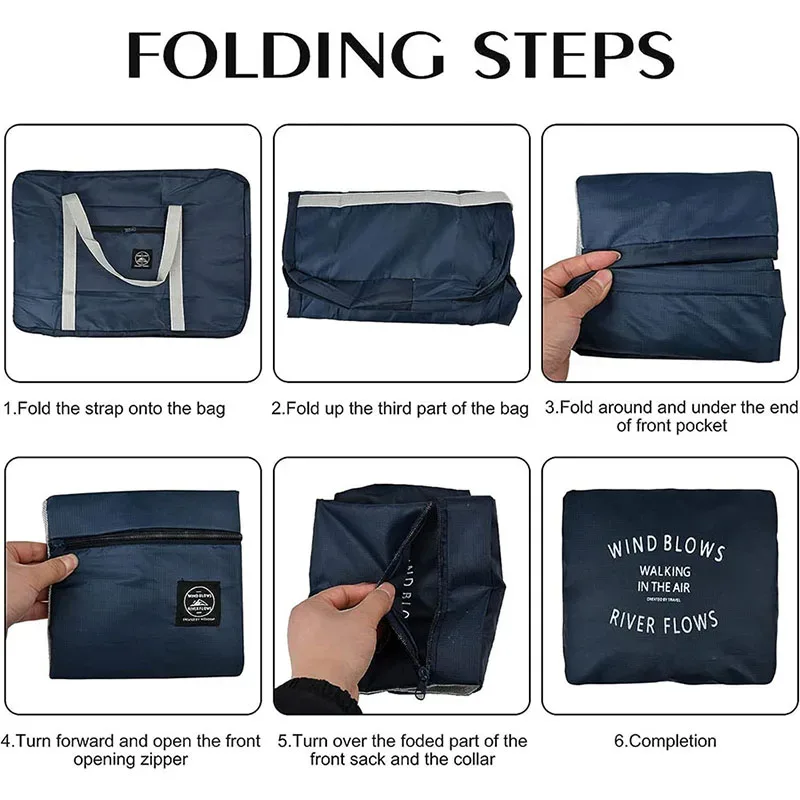 sacs de voyage pliables en nylon, sac de grande capacité, sacs à main imperméables pour femmes et hommes, rangement de voyage, organisateur d'emballage de vêtements