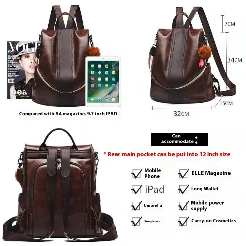 Nouveauté vente chaude femmes sac à dos sac à main en cuir PU Anti-vol sac à bandoulière décontracté mode dames sacoche sacs