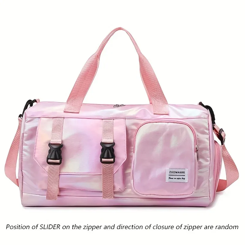 sac polochon de voyage en nylon pour femmes de grande capacité, fourre-tout de gymnastique pour les chevaux avec compartiment à chaussures, sac à main polyvalent pour sports et fitness