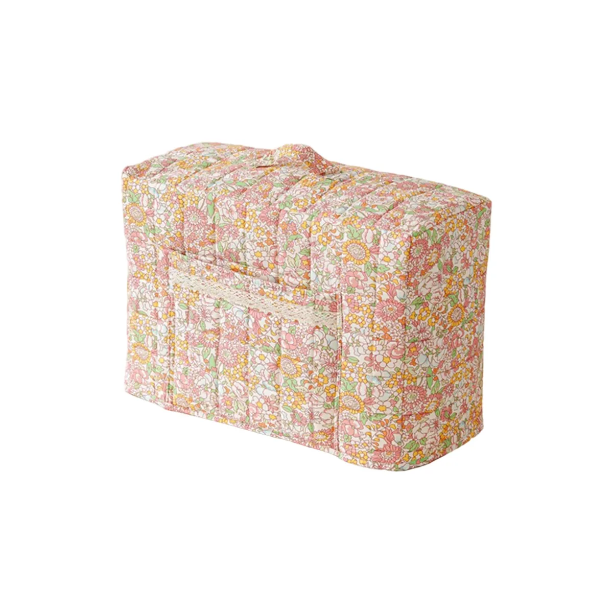 sac de couture multifonctionnel à motif floral, grande capacité, pour femmes, organiseur de mode, sacs à main portables pour dames, étuis à maquillage