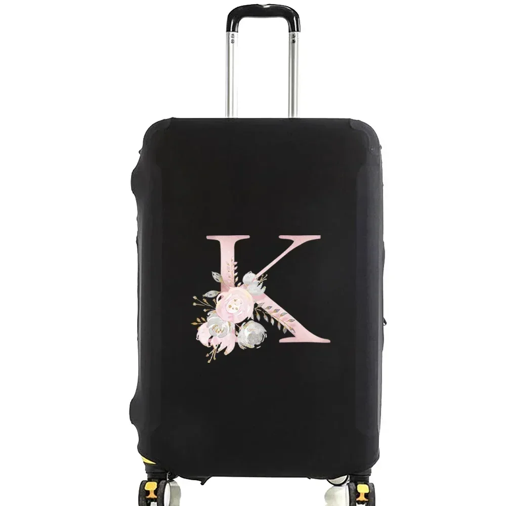 housse de protection élastique épaisse pour bagages, housse anti-poussière, anti-rayures, housse de valise, combinaison à fermeture éclair pour sac de 18 à 32 pouces, série fleur rose