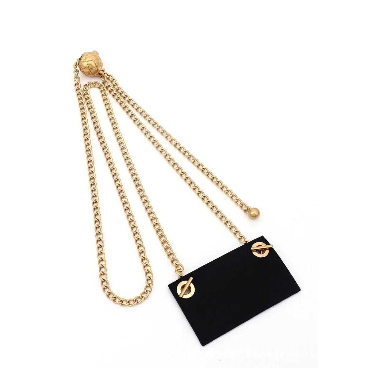 bandoulière en cuir chaîne en métal pour petit sac de carte cf sac à bandoulière accessoires remplacement portefeuille intérieur