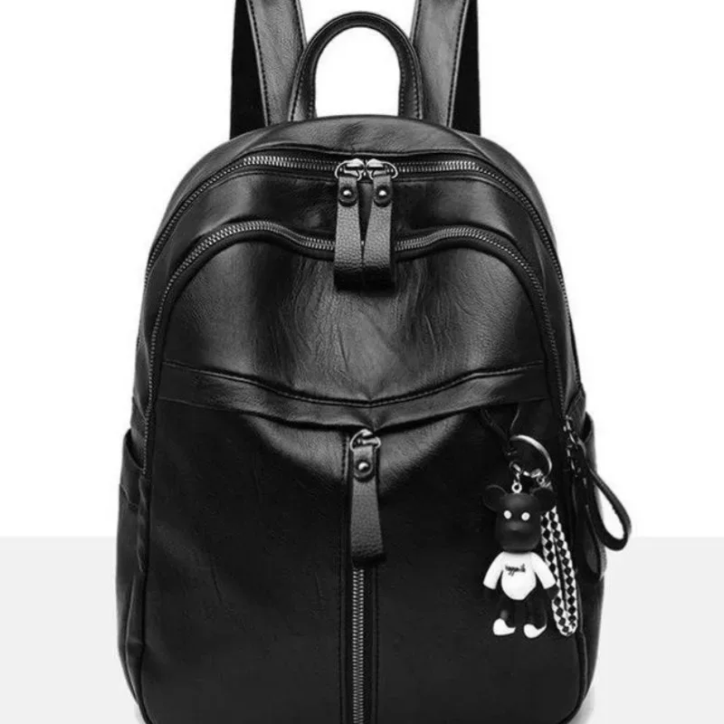 sac à dos ours non violent pour femmes, sac à dos décontracté noir simple, sac à bandoulière à une épaule pour femmes