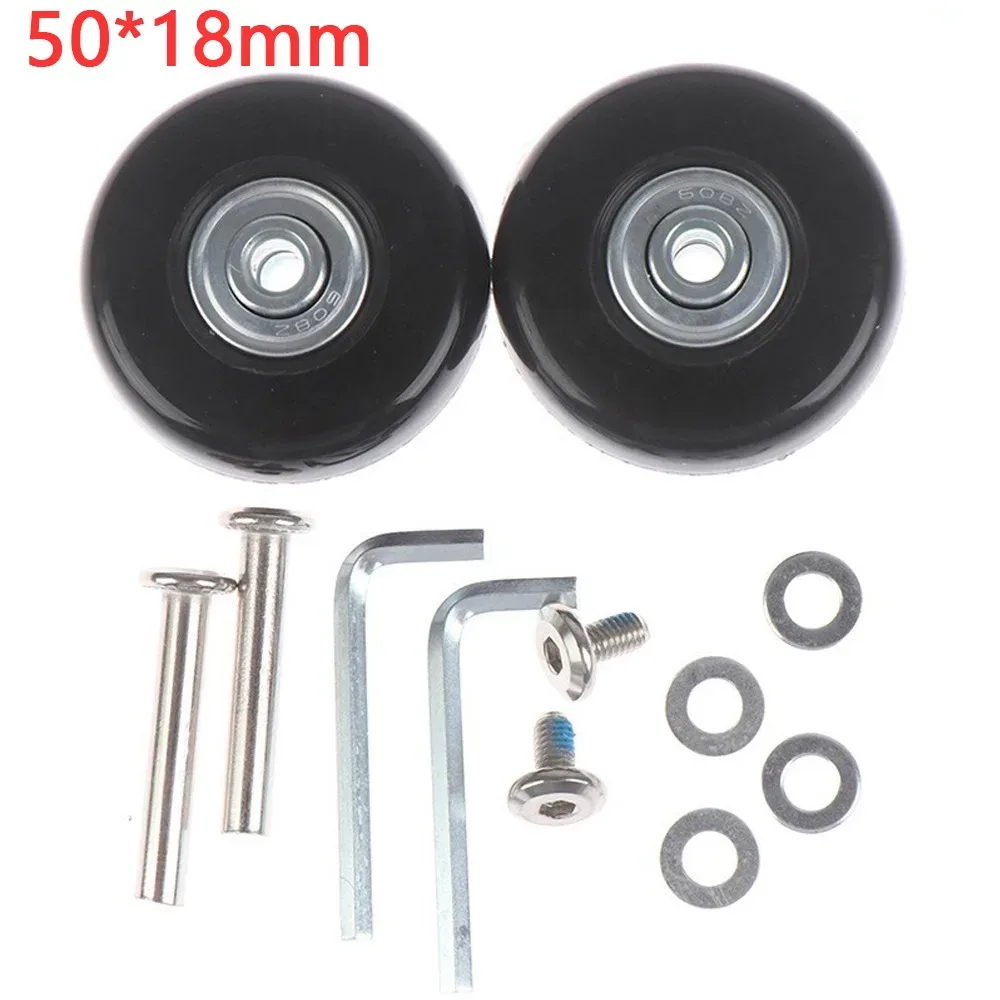 kit de réparation d'essieux silencieux durables avec vis, roues de bagage de voyage, pièces de valise, essieux de 40mm, 43mm, 54mm, 60mm, 64mm, 70mm