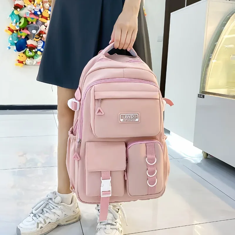 sac à dos multi-poches pour adolescentes, bretelles rembourrées réglables, sac à dos scolaire de grande capacité, pour sac à dos décontracté quotidien
