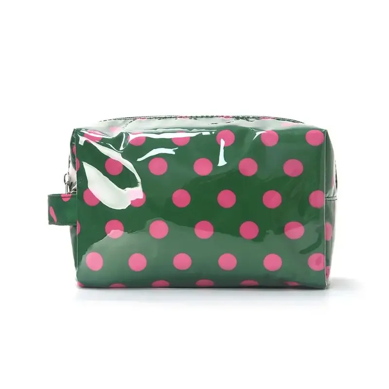 trousse de maquillage rose rayée élégante : grande capacité, organisateur portable pour cosmétiques et articles de toilette (rouges à lèvres) - sac de voyage, cadeau idéal pour filles