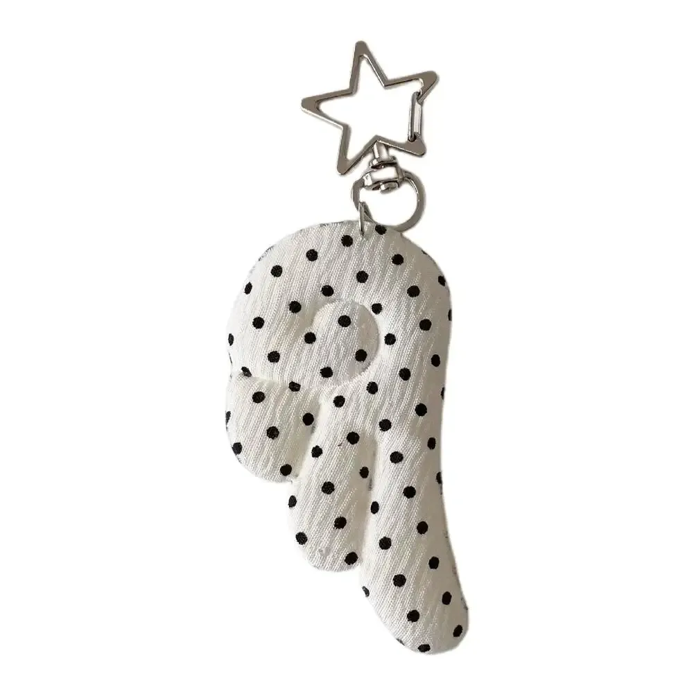 1pc porte-clés aile d'ange tendance polyvalent, pendentif de sac à pois, breloque de sac y2k avec fermoir étoile, décoration suspendue pour sac à dos et sac à main