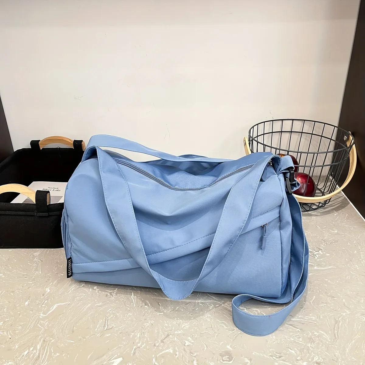 sac de sport léger et de voyage pour hommes et femmes, 1 pièce, sac de sport compact en nylon oxford pour la natation, le yoga et les voyages courts